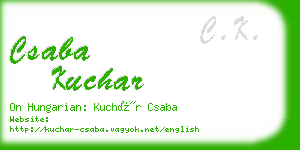 csaba kuchar business card